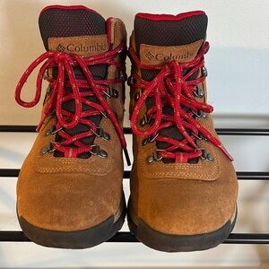 Columbia Kids' Brown and Red Hiking Boots